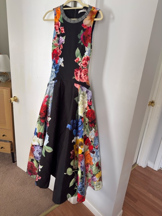 Alice + Olivia Adley Drop Waist Midi Dress - Picture 6 of 9